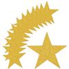 QUARKZMAN 36pz Stelle Glitter Oro Ritagli Stelle in Cartoncino Stampate Entrambi Lati per Decorazioni da Parete in Classe Forniture per Feste Notturne al Cinema, 6 Pollici