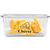 ZoeQide Contenitore per formaggi per frigorifero, formaggio con anti odore e vassoio di scarico, senza BPA, per formaggio, salumi, frutta e verdura, trasparente, impilabile, 23 x 15 x 10 cm, bianco