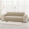Homebliss Copridivano 3 Posti Impermeabile con Braccioli, Copridivano Antigraffio Gatto e Antimacchia, Copri Divano Reversibile, Beige