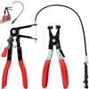 Etievort 2 Pezzi Pinza per Fascette Auto, Pinza per Fascette Stringitubo, Pinza Fascette Metalliche a Molla per La Rimozione e l'installazione di Fascette Stringitubo, Strumento di Riparazione Auto