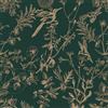 Timeet Carta da parati autoadesiva Verde Klebetapete con Piante, Uccelli 41x300cm Fiori Foglie Vintage Impermeabile Pellicola adesiva per mobili per Soggiorno Camera da Letto Cucina Parete Mobili