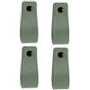 Brute Strength - Maniglie in pelle per mobili - Verde Pallido - 4 pezzi - 16,5 x 2,5 cm - Maniglia per mobili, maniglia per porte per cucina, bagno, armadi, comò, legno