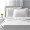 domus&trend - Completo Letto Matrimoniale con Lenzuola Matrimoniali Cotone Percalle 100% 255x295 + 1 Lenzuolo con Angoli Matrimoniale Coprimaterasso Sotto 200x180x30 + 2 Federe 50x80 (Bianco)