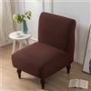 Highdi Jacquard Fodera Copripoltrona Senza Braccioli Elasticizzato, Copridivano Coprisedie Accent con Schienale 1 Posto Lavabili Removibili Coprisedia per Sala da Pranzo Soggiorno (Marrone Scuro)