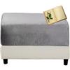 Miecoae Copri Pouf Elasticizzato Rettangolare Quadrato Copri Pouf Fodera Poggiapiedi 50 60 70 80 CM Fodere Coprisgabello Blu/Grigio, Copertura per Sgabello (Color : #19, Size : 65-90cm/26-35in)