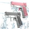 LQTSLFM Pistola ad Acqua 2 Pezzi Pistole ad Acqua per Bambini Portata 10 Metri per Estivi Feste all'aperto, Piscina, Spiaggia, Giochi, Regali per Bambini (Grigio+Rosa)