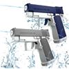 LQTSLFM Pistola ad Acqua 2 Pezzi Pistole ad Acqua per Bambini Portata 10 Metri per Estivi Feste all'aperto, Piscina, Spiaggia, Giochi, Regali per Bambini (Blu+Grigio)