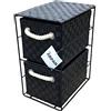 Arpan Black 2-Drawer Storage Unit Ideal For Home/Office/bedrooms (2-Drawer - 18x25x33cm)