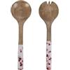 Villa d'Este Home Tivoli Set 2 posate a servire in legno di mango, Holly
