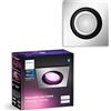 Philips Hue Centura White & Color Ambiance downlight angolari 1 pack, plafoniere dimmerabili per il sistema Hue, controllo intelligente della luce tramite voce e app, alluminio.