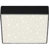 Briloner 7076-415, Plafoniera a LED con decorazione a stella, lampadario, lampada senza cornice, pannello da soffitto LED, temperatura di colore bianco neutro, 157x157 mm, nero