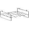 Premier Housewares Porta Vino 4 Bottiglie, Filo Cromo, Argento