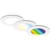 BRILONER - Set di 3 luci da incasso LED a soffitto, luci da incasso RGB CCT, faretto da incasso LED per bagno, faretto da incasso per bagno IP65, nero, 92x45 mm (DxH)