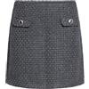 PIECES Pcnua HW-Gonna Corta Boucle Minigonna, Grigio Scuro mélange, Medium Donna