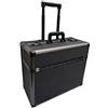 Essential Products Pro XL Nero / Gun Metallo alluminio borse pilota borsa da viaggio con ruote rullo trolley