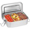 LUXECOVE Lunch Box in Acciaio Inossidabile con 2 Scomparti, Lunch Box Sigillato e a Tenuta Stagna da 850 ml, porta pranzo ermetico, porta pranzo acciaio, Senza BPA, Adatto per Adulti e Bambini