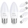 DiCUNO ProOE lampadine LED E27, 5W, 450LM, Bianco freddo 5000K, CRI≥98, Lampada alogena equivalente 40W, C37 lampadine LED a vite Edison, Non dimmerabile, 100-240V, Confezione da 6