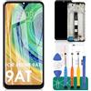 SRJTEK Ricambio per Xiaomi Redmi 9A Display LCD Touch Screen Digitizer Parti di Ricambio per Kit di Montaggio M2006C3LG (Nero Con Telaio)