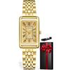 CIVO Orologio Donna Acciaio Oro: Rettangolare Cassa Orologio da Polso Analogico Quarzo - Piccolo Orologi Donna Vintage Numeri Romani