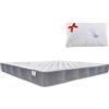 Farmarelax, Kit materasso 120x190, h20 cm, più cuscino memory in regalo, guanciale in omaggio, antibatterico, imbottitura in fibra ipoallergenica, 100% Made in Italy, Ecokit