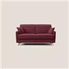 Divani.Store DIVANI STORE - Divano Letto Matrimoniale 160 cm in tessuto impermeabile - EDGAR Materasso 120x197 cm - Artigianale - Rosso