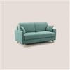 Divani.Store DIVANI STORE - Divano Letto Matrimoniale 160 cm in tessuto impermeabile - EDGAR Materasso 120x197 cm - Artigianale - Verde Acqua