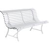 Fermob - Panca con schienale Louisiane - Bianco - Acciaio elettrozincato - Designer Studio Fermob