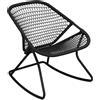 Fermob - Sedia a dondolo Sixties - Nero - Fibra polietilene - Designer Frédéric Sofia