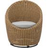 Bloomingville - Poltrona girevole Roccas - Marrone - Polyrattan