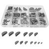 WeqeYent Assortimento di 100 chiavi a forma di piuma, 13 misure, set di chiavi a mezzaluna, puleggia volano, albero motore, kit di fissaggio per industria meccanica