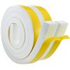 Storystore Nastro autoadesivo in schiuma, 25 mm (larghezza) x 20mm (Spessore), guarnizione in gomma per porte e finestre, resistente alle intemperie, anti-collisione, isolamento acustico (2m x 2 rotoli), bianco