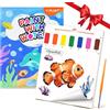 YPLUS Dipingi con Libri ad Acqua per Bambini Piccoli， Carta per Pittura ad Acquerello per Bambini 1-4 Anni， Regalo Artistico con Pennello Inclusi-oceano