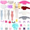 Miunana 4 Vestiti Abiti + 3 Scialle + 1 Maglione + 4 Borse + 5 PCS Scarpe Per 11.5 Pollici 30 cm Bambola (Selezionati A Caso)