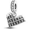 Generic M&S - Ciondolo a forma di Colosseo Roma, in argento Sterling 925, compatibile con braccialetti Pandora ed europei