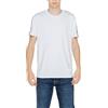 MOSCHINO T-Shirt Bianca da Uomo con Logo sulle Spalle S