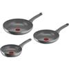 Lagostina Risorsa, Set Padelle Antiaderenti, 3 Padelle 20, 24 e 28 cm con Rivestimento in Ceramica, Padelle Antiaderenti Compatibili con Gas e Induzione, Tecnologia Thermosignal, Cottura Senza Grassi