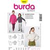 burdastyle Burda 9482 - Cartamodello per Maglia con Cappuccio, Abito Corto, Pantaloni e Leggings