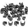 QUARKZMAN 40pz Fermi per Cerniere Lampo - #8#10 Forma a U Fermi Superiori per Borse Cappotti Giacche Cerniere Lampo Chiuse Sostituzione Nero Metallizzato (Ogni Misura 20pz)