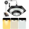 FabStyl Lampada Solare per Interni Esterni, con 228 LED, 4000 LM, 5 Modalità Rilevatore di Movimento, 3 Temperature di Colore Luce Solare Esterna 4400 mAh, Batteria per Percorso Giardino Pergola