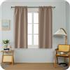 GIRASOLE HOME Coppia Tende Barbados Termiche Totalmente Oscuranti 2 Pannelli da 55x130cm con Tasca, Marroncino