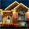 Sobeta Proiettore Natalizio Stella, Luci da Giardino, Rosso Verde Blu Esterno Tre Colori Luce di Proiezione Lucciola in Movimento con Telecomando per Matrimoni Festa di Natale