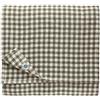 LINEN & COTTON Tovaglia da Tavola a Quadri Bianchi e Grigi Estella - 100% Lino, Grigio Bianco (139 x 300 cm) Tovaglia di Stoffa Rettangolare Grande Lunga Rustica per Tavolo Cucina Caffè Ristorante