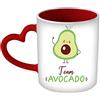 My Custom Style Tazza Cuore Manico Rosso#Avocado Team#325ml