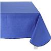 Casatessile Panama tovaglia resinata 4 posti cm 140x140 Tovaglia Antimacchia in Cotone Resinato - Blu