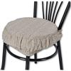 Casatessile Melange Cuscino Jacquard Rotondo con Fascia - Beige