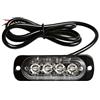 GOFORJUMP 12V-36V 4 LED Luce Stroboscopica Nero per Automobili, Camion, Motociclette