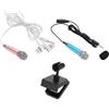 sourcing map 2 mini microfono piccolo microfono portatile con auricolare Mic Stand Cover per cantare registrazione vocale video per telefono oro rosa, blu