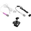 sourcing map 2 mini microfono piccolo microfono portatile con auricolare Mic Stand Cover per cantare registrazione vocale video per telefono rosa rosso, argento
