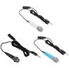 sourcing map Mini microfono portatile con auricolare, 3 pezzi, per cantare e registrare video per telefono, nero, argento, blu