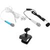 sourcing map 2 mini microfono piccolo microfono portatile con auricolare Mic Stand Cover per cantare registrazione vocale video per telefono blu, argento